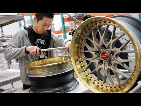 CUSTOM THREE PIECE WHEELS BEING ASSEMBLED FT. SENSEI6
