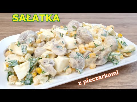 Przepyszna i szybka sałatka jajeczna z pieczarkami 👌 idealna imprezy i święta 👍 szybka i łatwa
