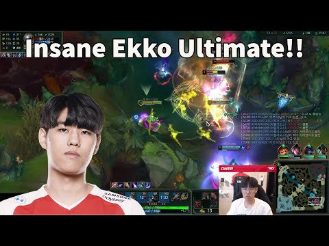 T1 Oner Solo Carries The 4v5 Teamfight On His Signature EKKO!!