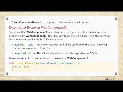 How to Catch Custom Events in Web Components