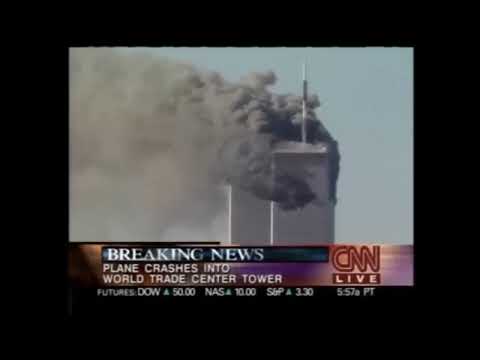 9/11 Attacks -  CNN Live Coverage  - Sept 11, 2001 (Part One)