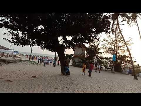 beautiful evening view at goa beach.