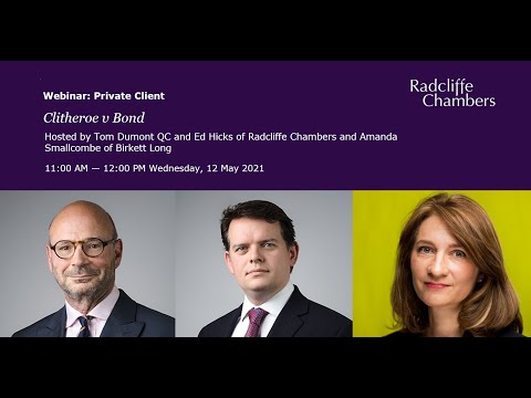 Clitheroe v Bond webinar