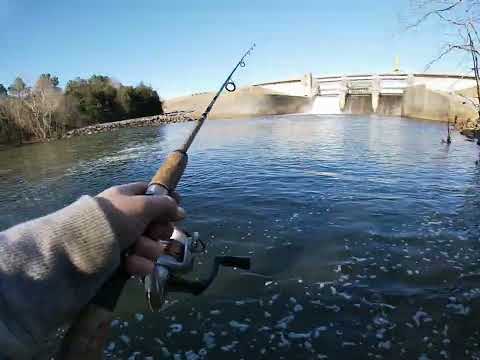 First Time fishing at Woods Reservoir dam