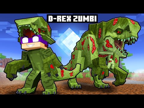 JOGANDO como D-REX ZUMBI no Minecraft *DINOSSAURO ZUMBI* ‹ DONAT3LO ›