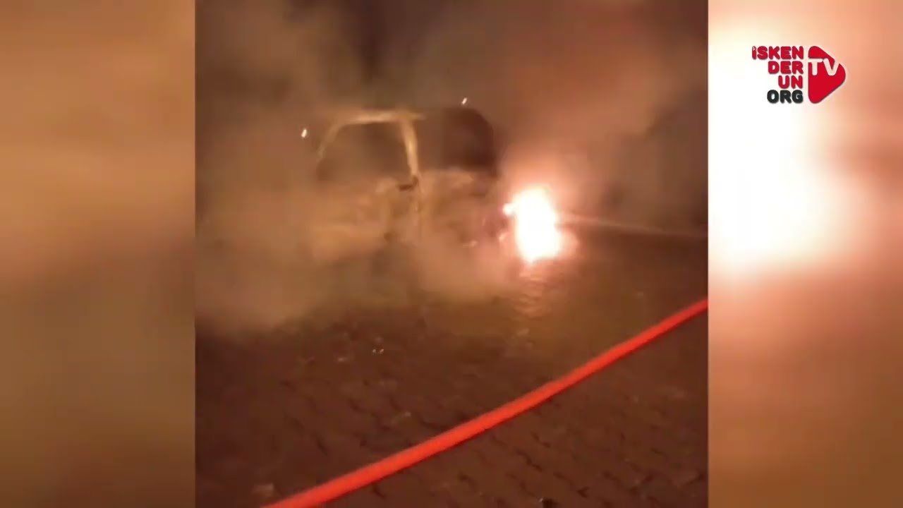 İskenderun’da araç yangını korkuttu