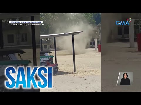 Dust devil, nabuo sa gitna ng mainit na panahon sa isang paaralan Saksi