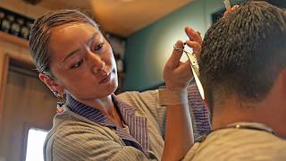 Download lagu 💈(ASMR) Exceptional Service by Hidden Gem Female Barber in Japanese Countryside mp3