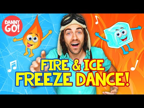 "Fire & Ice FREEZE Dance!" 🔥❄️ /// Danny Go! Brain Break Songs for Kids