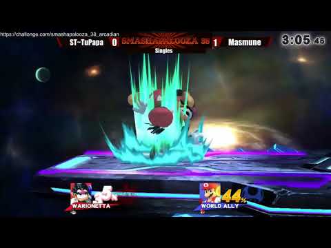 SmashaPalooza 38: Arcadian - Winners Semis - ST~TuPapa (Wario) vs Masmune (Ike, Dr. Mario)