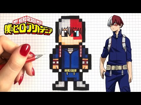 TUTO DESSIN SHOTO PIXEL ART MY HERO ACADEMIA