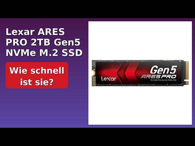 Vídeo relacionado con Lexar Ares 1TB SSD, M.2 2280 PCIe Gen4x4 1.4 SSD Interno NVMe, hasta 7.400MB/S Lectura Y 6.500MB/S Escritura, Unidad de Estado Sólido Interna para PS5, PC, Portátil, Gamers, Creadores y Profesionales