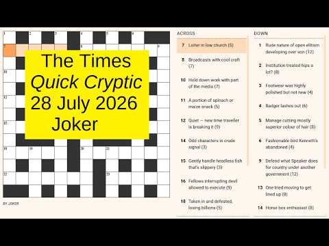 The Times Quick Cryptic 3365