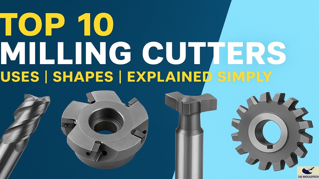 Top 10 Types of Milling Cutters | Uses, Shapes & Functions Explained Simply