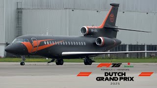 Max Verstappen And Many More F1 Drivers Arriving in Private Jets For The 2025 Dutch GP (4K)