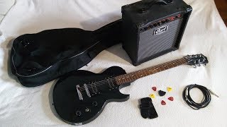 Video thumbnail for Обзор. Электрогитара Tenson LP F503500 и Комбоусилитель Cort MX15. by theEazy RB