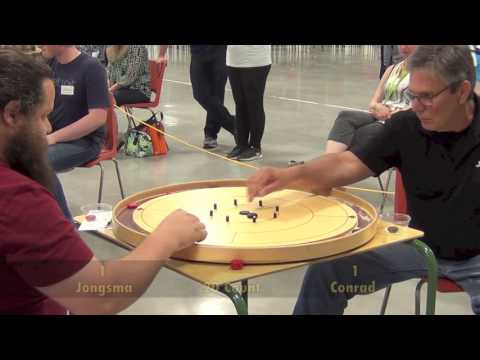Crokinole 2017 World Championship Top 4 - Conrad v Jongsma