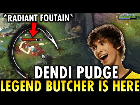 LEGEND BUTCHER IS HERE!! when DENDI PICK PUDGE THEY AFK IN BASE!!