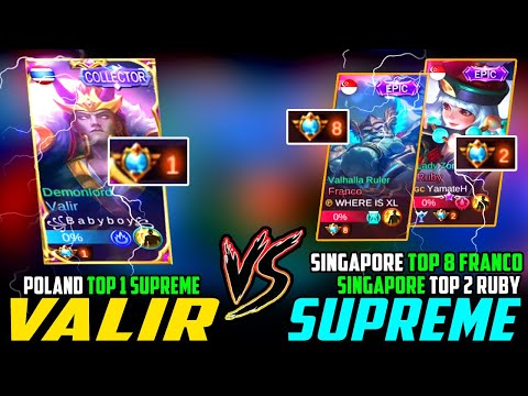 Poland Top 1 Supreme Valir vs. Singapore Supreme Top 2 Ruby & Top 8 Franco ~ Mobile Legends