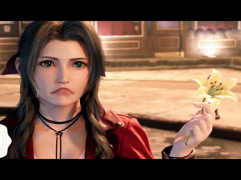 Aerith's Flower gets turned down by Cloud in FINAL FANTASY VII REMAKE FF7 REMAKE