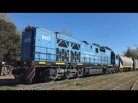 [4K] Tren cargado de Trenes Argentinos Cargas con la CRRC CDD-3A1 9455 pasando por Marcos Juárez!!!!