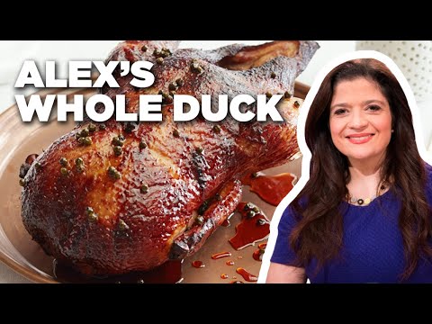 Alex Guarnaschelli's Whole Duck with Green Peppercorn Glaze | Alex's Day Off | Food Network