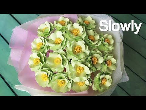 ABC TV | How To Make Paper Flower Bouquet With Shape Punch #1 (Slowly) - Craft Tutorial