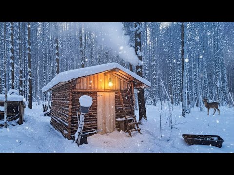 Wild animals walk nearby. Insulation of the roof and doors. Wooden house. Ep 11.