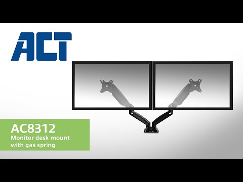 Monitor-Halterung mit Gasdruckfeder, 2 Bildschirme bis zu 32", VESA