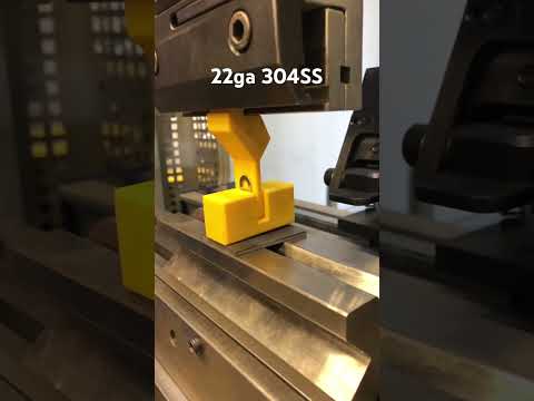 Forming 22ga 304SS with 3D printed dies #cncbending #3dprinting