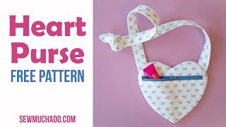 How to Sew a Heart Purse (+ Free Pattern!)
