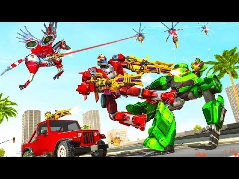 Horse Robot Jeep Games - Transform Robot Car Game - Android Gameplay