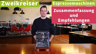 Zweikreiser Espressomaschinen Test - Zusammenfassung und Antworten