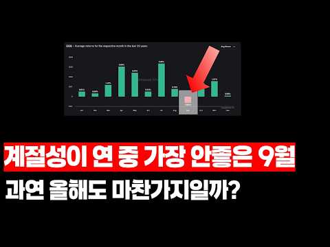 계절성이 연중 가장 안좋은 9월의 매매전략 영상 썸네일