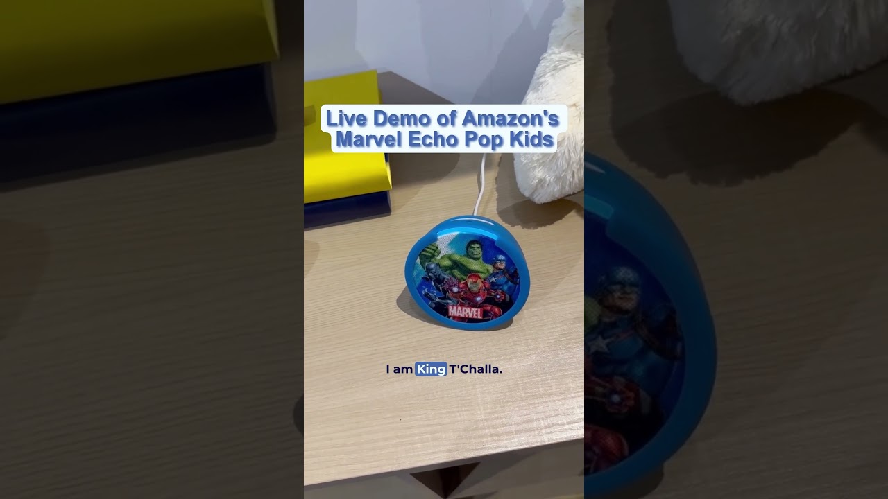 Live Demo of @amazon’s Marvel Echo Pop Kids #WakandaForever #livedemo #handson #alexa #echopop