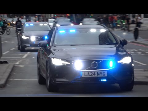 [RUMBLERS] CoLP Unmarked Volvos with Rumbler sirens Responding | TITAN Units at Aldgate East