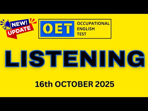 OET Listening for Nurses 🎧 | Sample Test 2025 (Updated) OET 2.0 Online Classroom