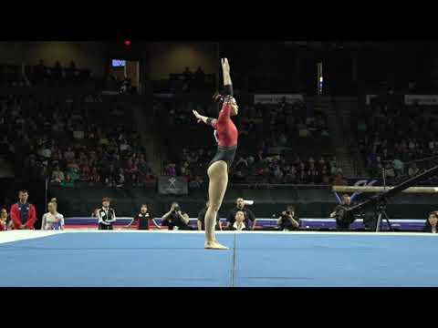 720p   Brooklyn Moors CAN   Floor Exercise   2018 American Cup   YouTube