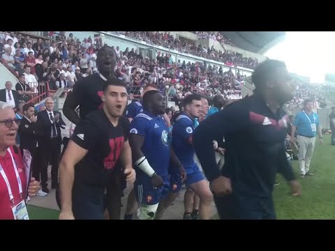 France U20s react to winning the World Rugby U20 Championship