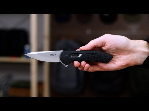 Buck 261 Hexam Reverse Tanto Black Polymer SUR Lock Flipper
