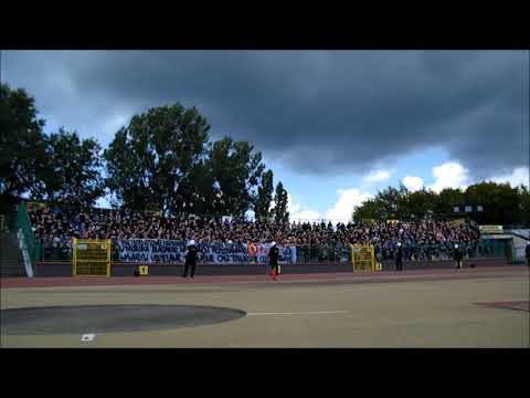 Kibiców Zawiszy na derby (12.09.2021, Elana Toruń - Zawisza Bydgoszcz)