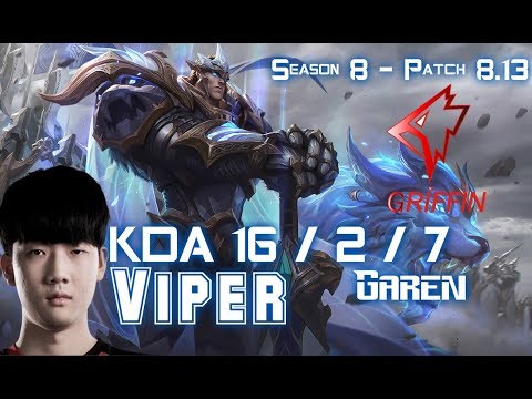 GRF Viper GAREN vs HEIMERDINGER Bot Lane - Patch 8.13 KR Ranked