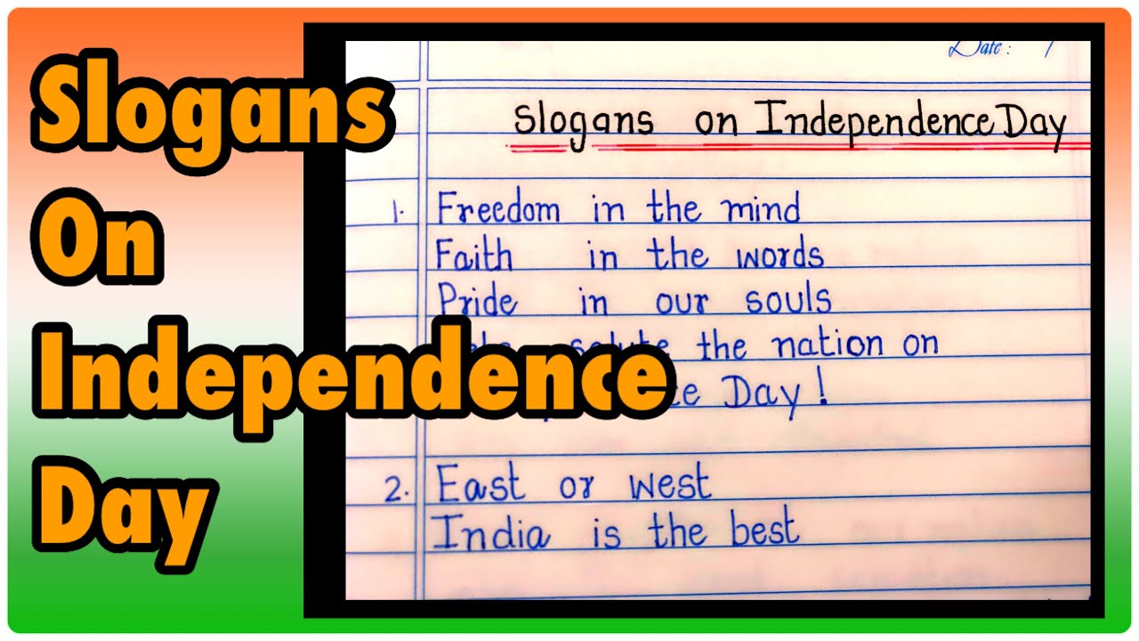 Watch video Slogans on Independence Day 2022in English / Slogans on Azadi Ka Amrit Mahotsav Slogans on India Now Slogans on Independence Day 2022in English / Slogans on Azadi Ka Amrit Mahotsav Slogans on India