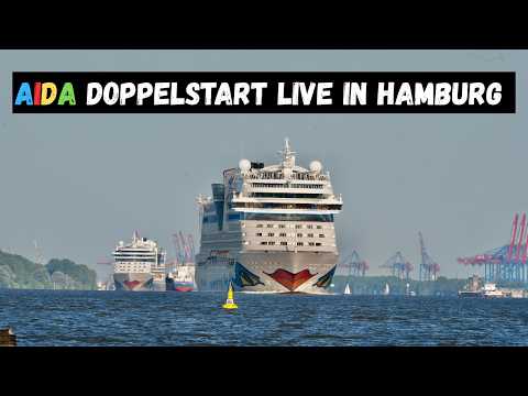 Doppel-Auslaufen der AIDA-Schiffe aus Hamburg! | AIDAnova & AIDAmar LIVE von der Elbe