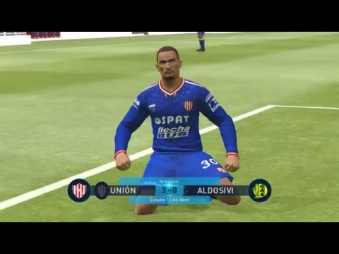 Gol de Pitton. Union 3 Aldosivi 0. Liguilla. Pre Sudamericano  Pes 16.FPT