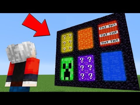 SPACE CHANCE BLOCK PORTALS - Minecraft