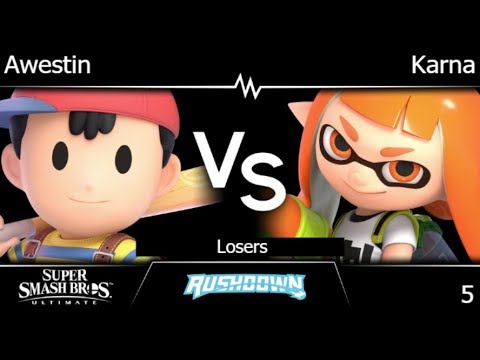 Rushdown 5 - FX | Awestin (Ness) vs Karna (Inkling) Losers - SSBU