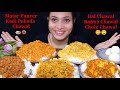 Eating Dal Chawal Rajma Chawal Chole Chawal Matar Paneer Chawal Kadi Pakoda Chawal Rasgulla