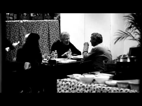 David Gilmour, Roger Waters and Nick Mason back stage 2011