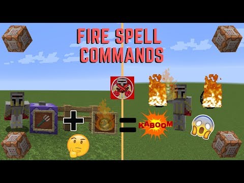 RedstoneKnightX - Command Block Tutorial #28: Fire Spell Commands in Minecraft (1.13+)